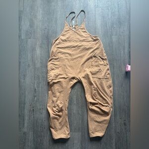 Casual Tan Women's Jumpsuit